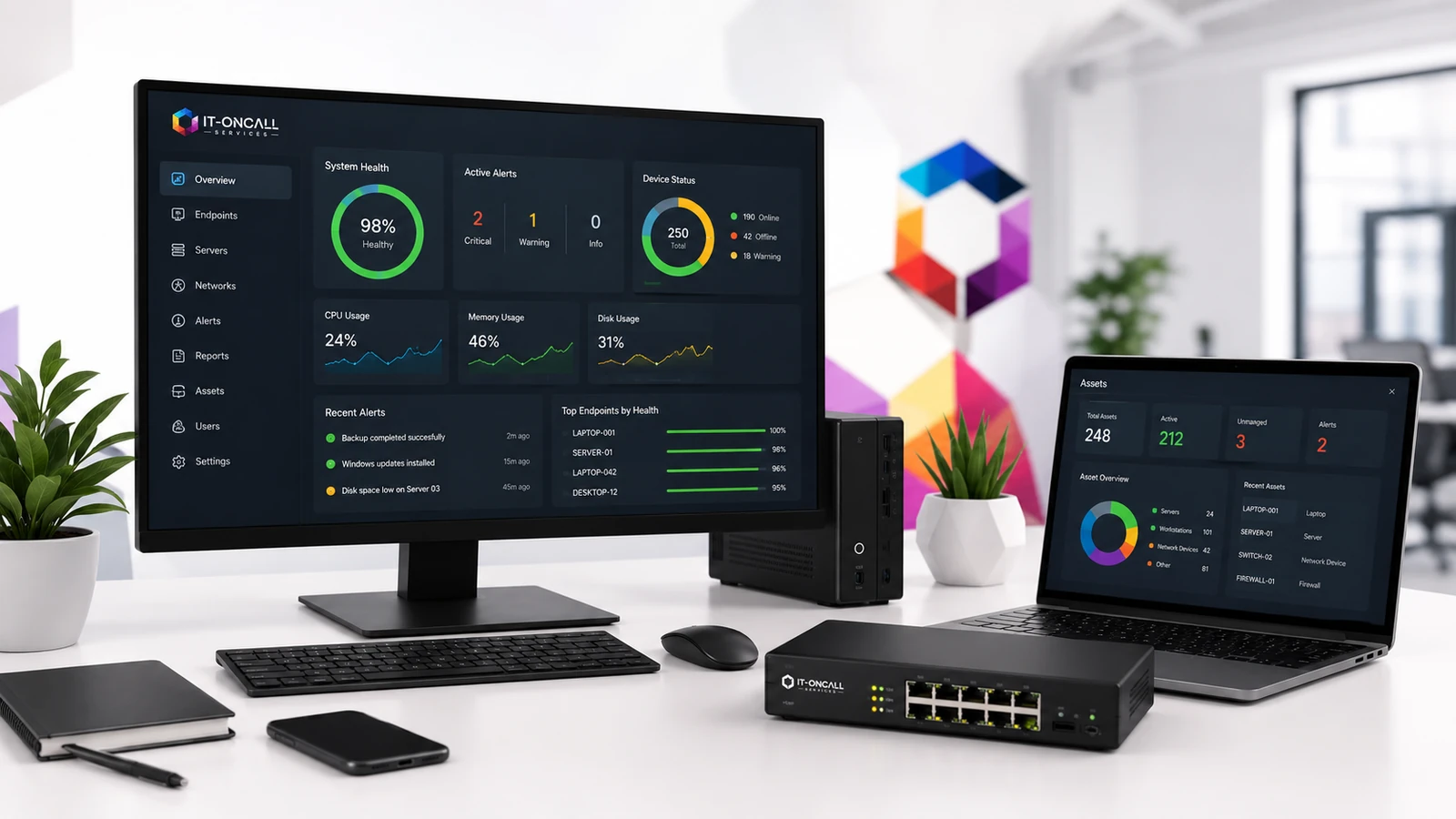 Multi-site IT operations monitoring workspace